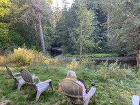 Watching the Little White Salmon River on a perfect afternoon.