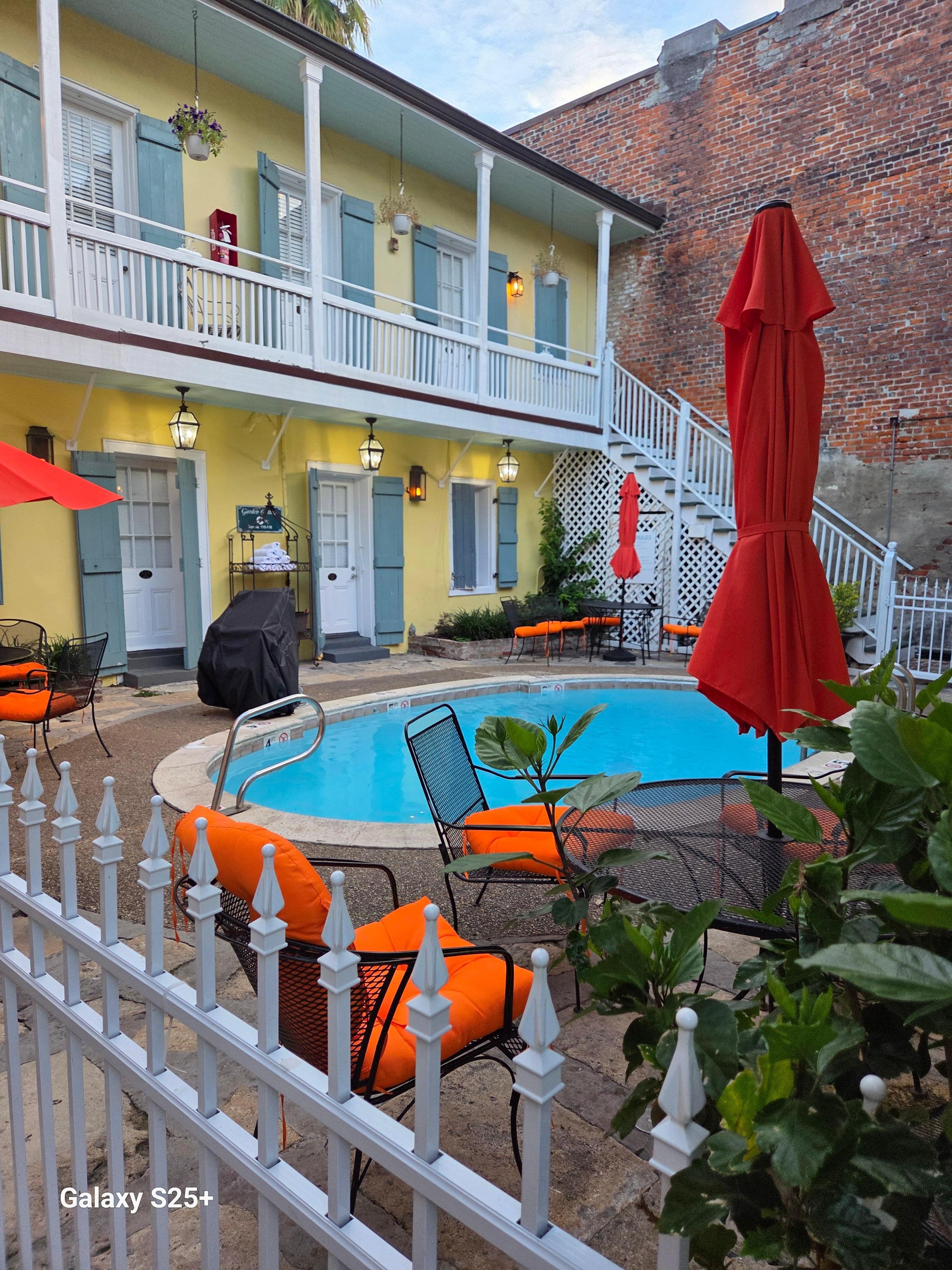 A pool right in front of our door.