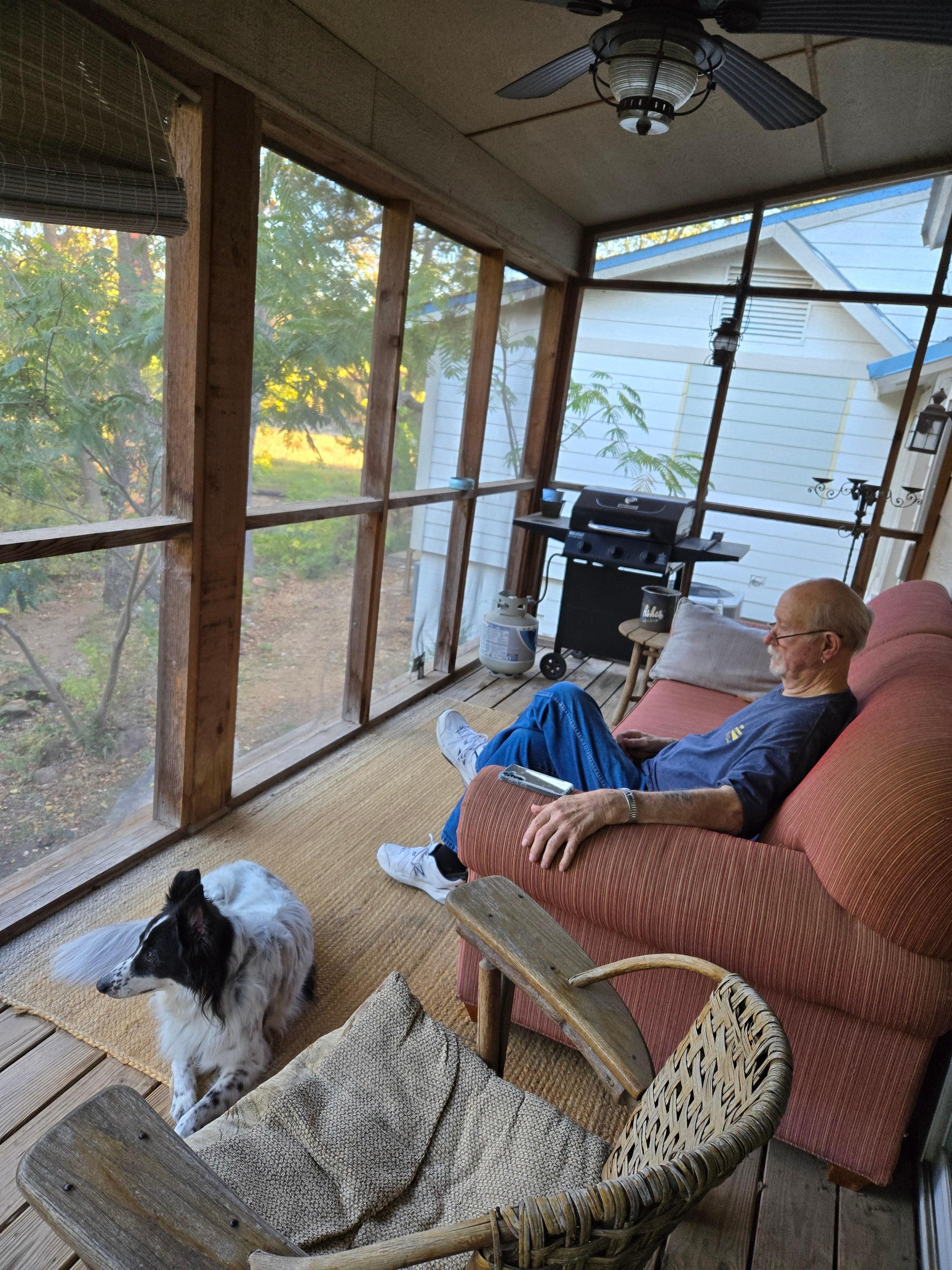 .Maggie loved the porch too!