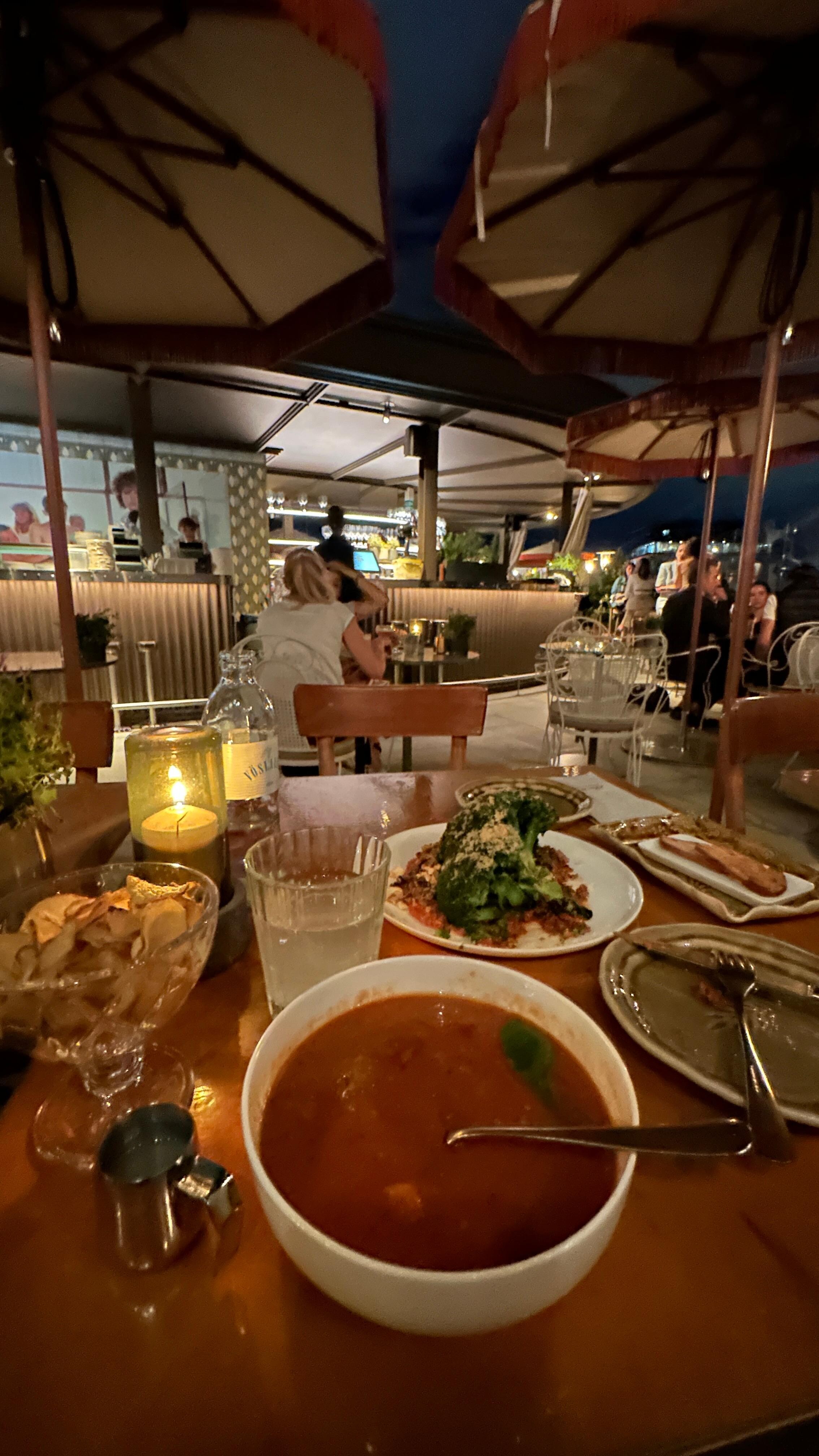 Rooftop dinner