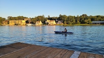Kayaking off the boat dock
