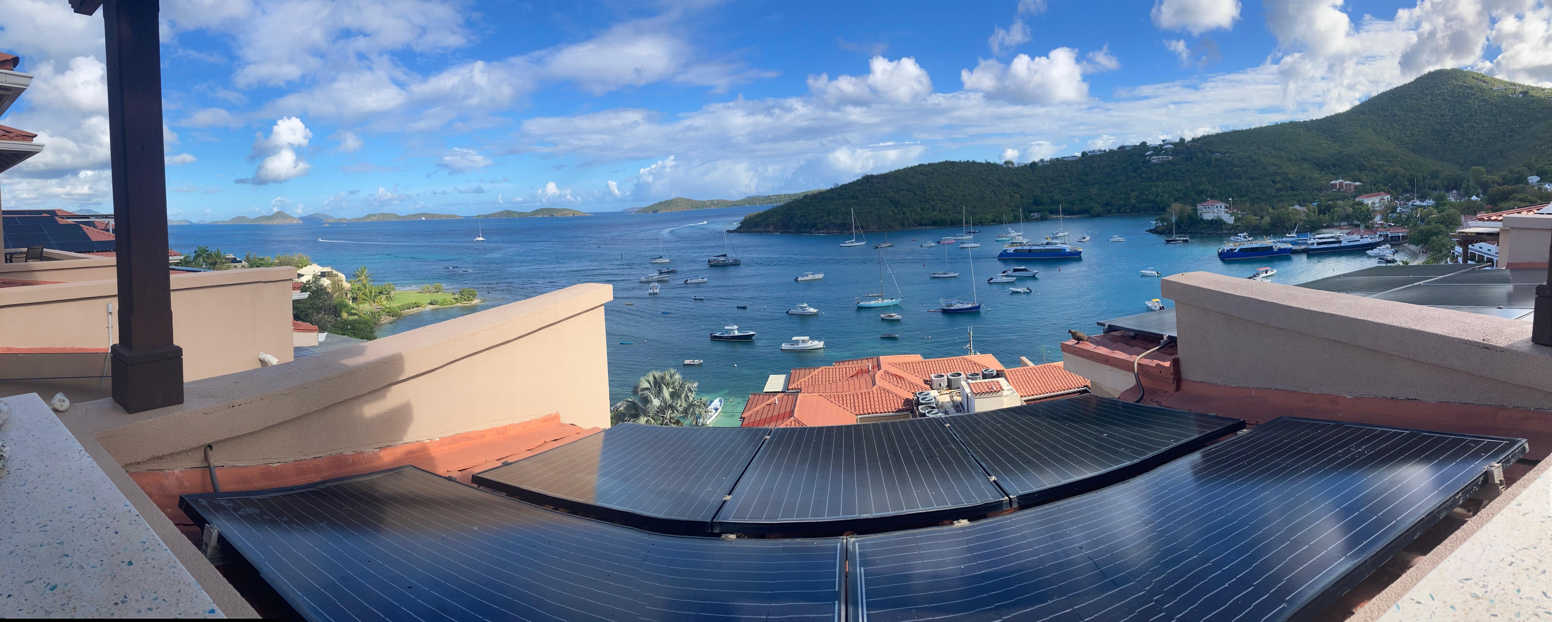 Panoramic view from balcony. 