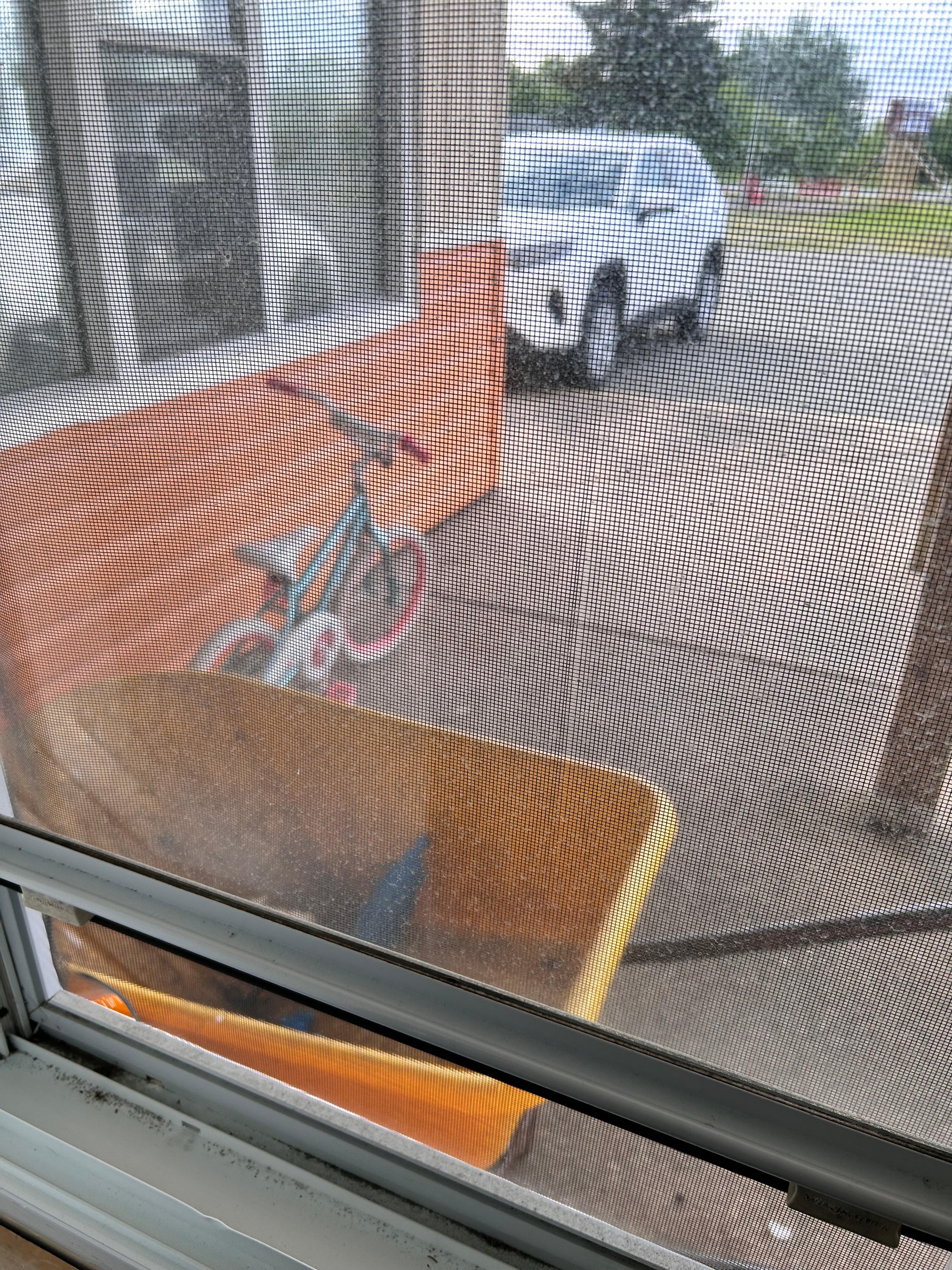 Wheelbarrow with dog poop baggies
