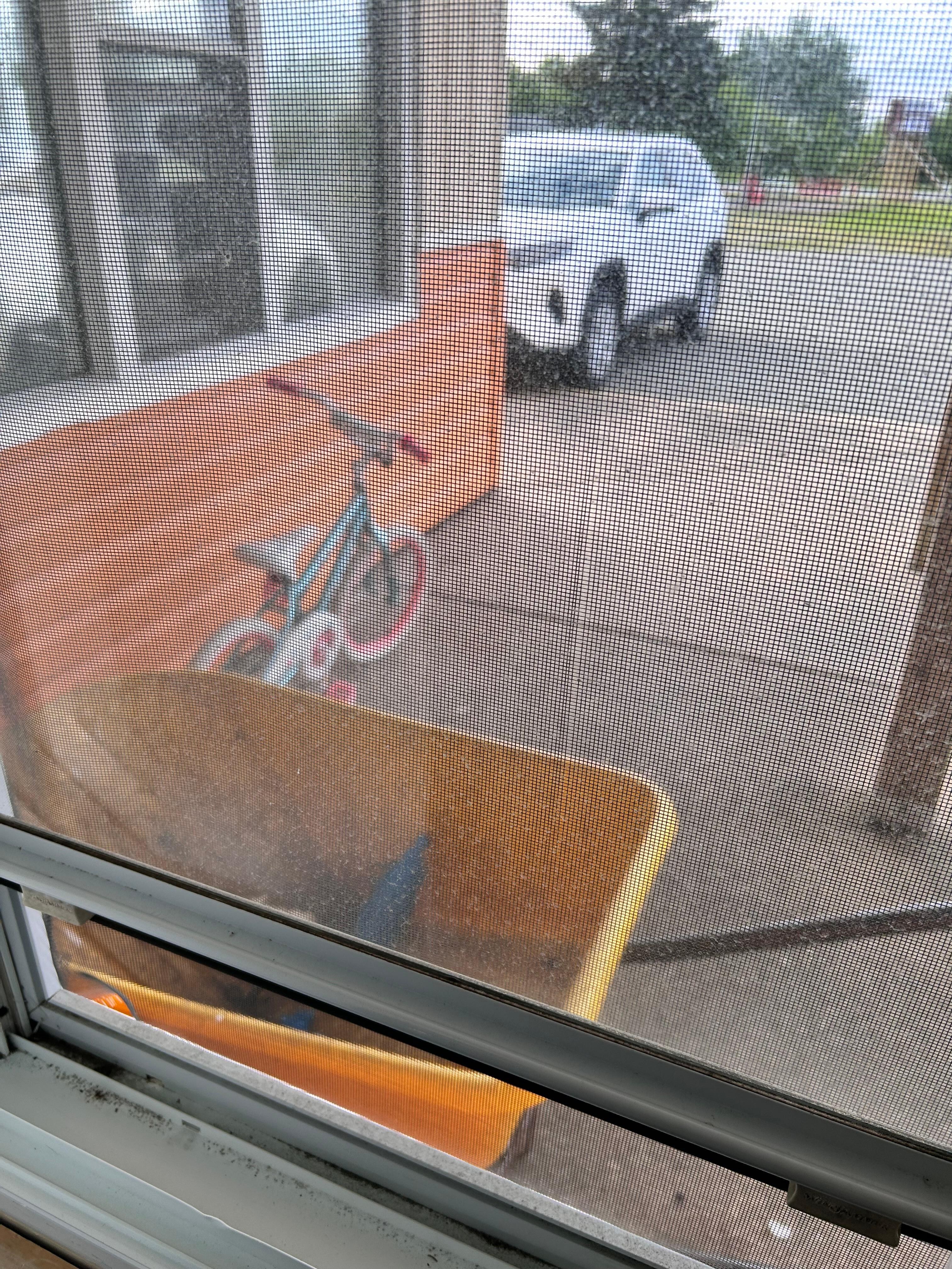 Wheelbarrow with dog poop baggies