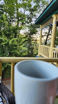 From the patio. You can see the Crescent if you moved to the right.