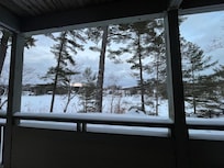 Sitting on the deck enjoying the crisp air and the wonderful view