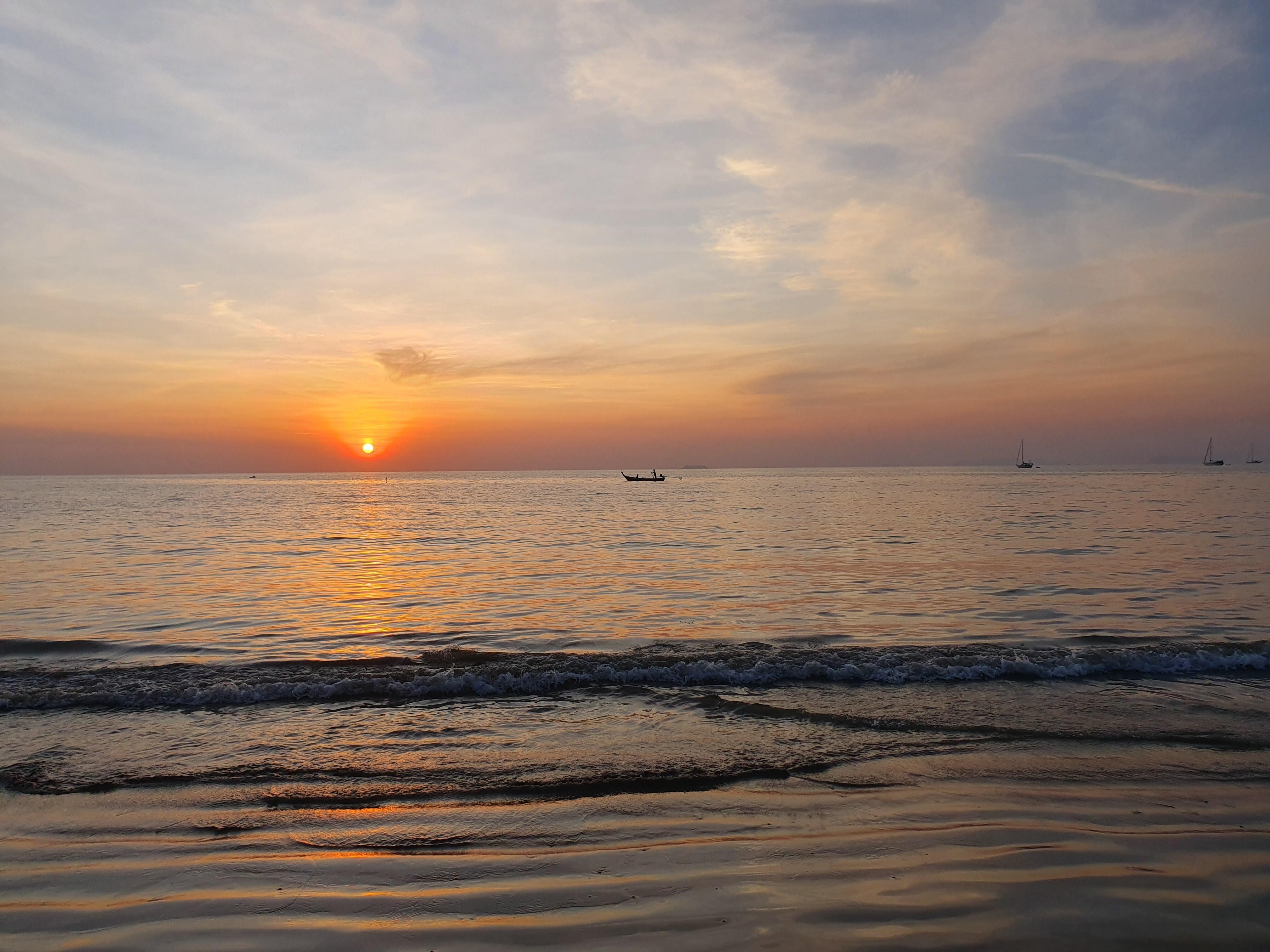 Sunset at the beach 100 metres away