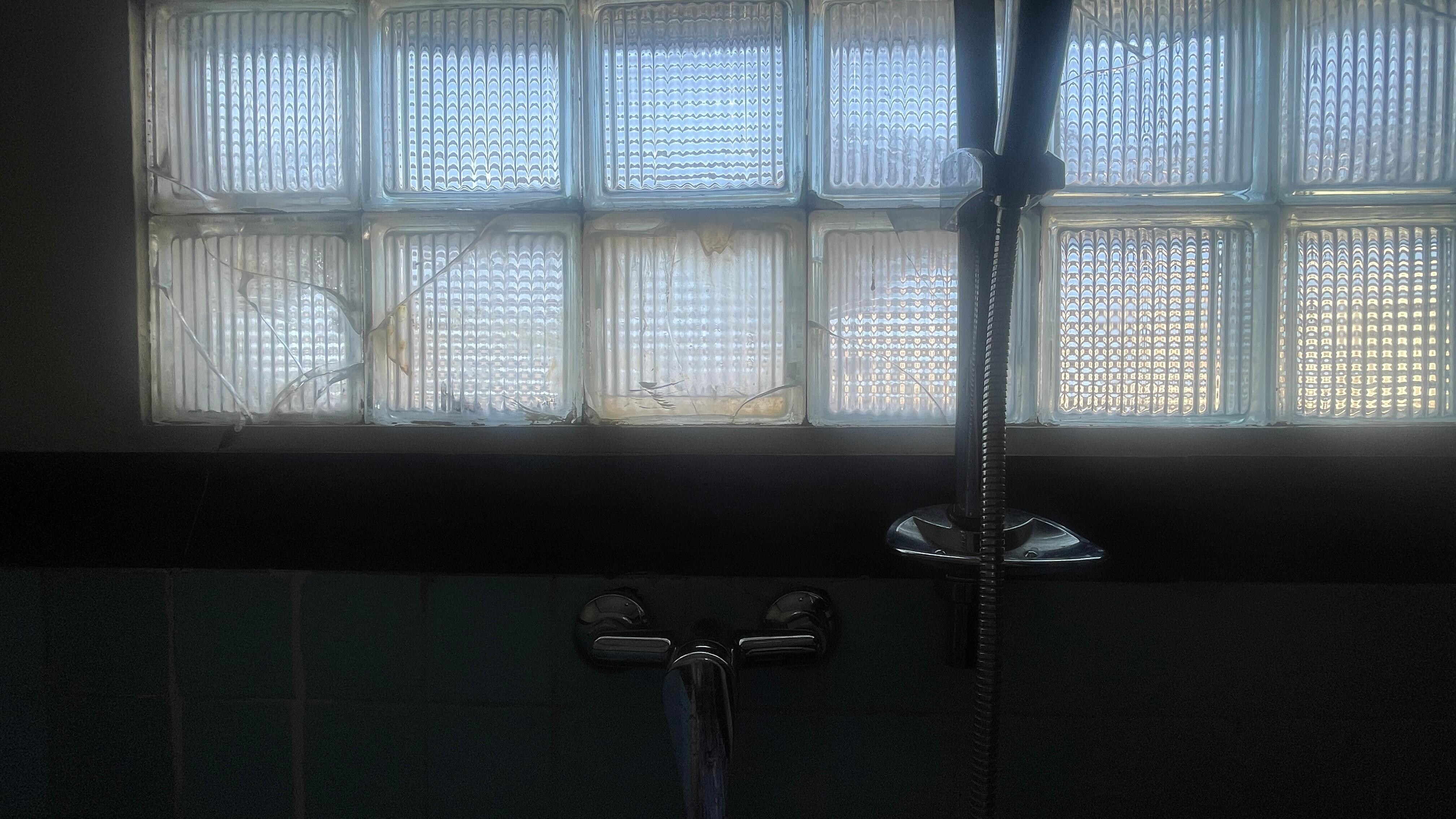 Cracked and grubby windows 