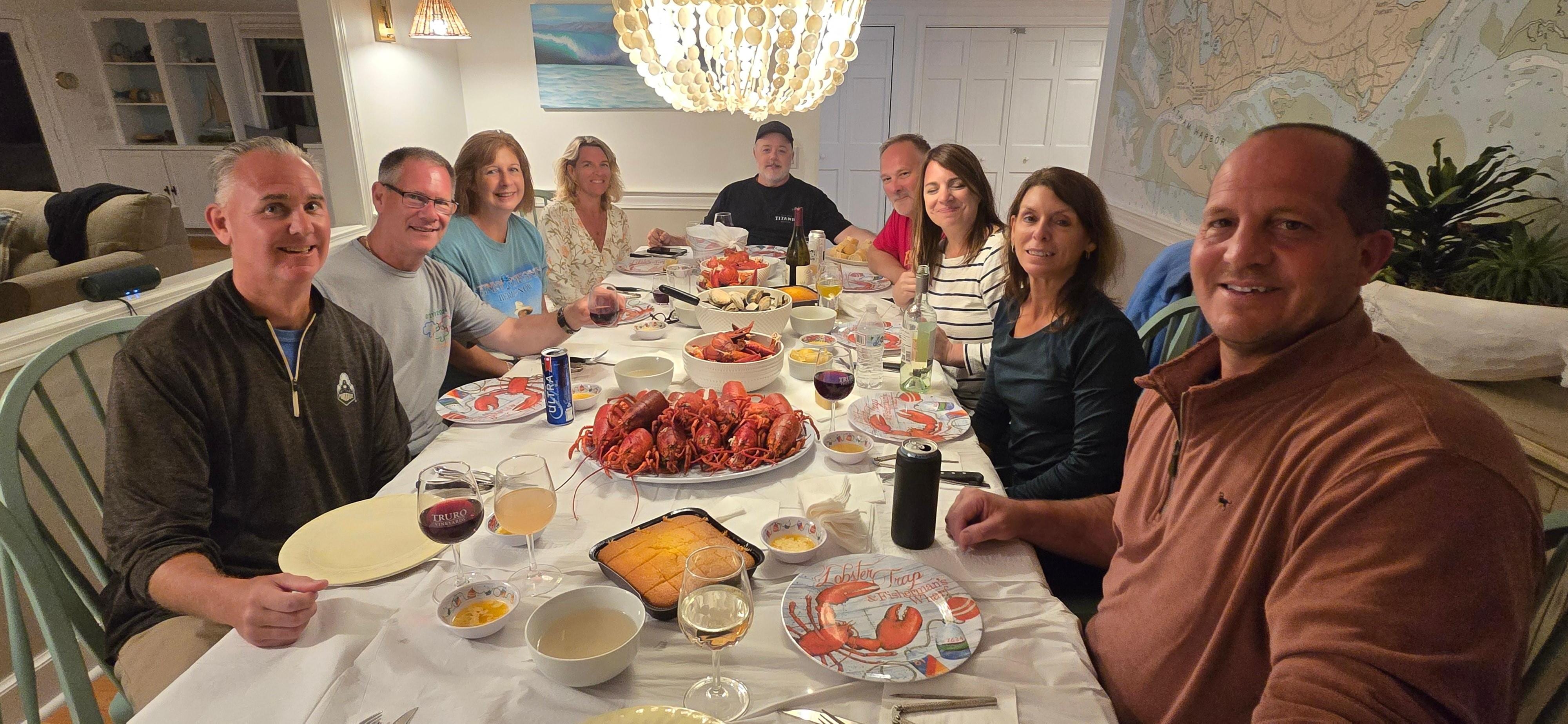 We enjoyed a lobster and steamer dinner our last night to celebrate 50 years of friendship.