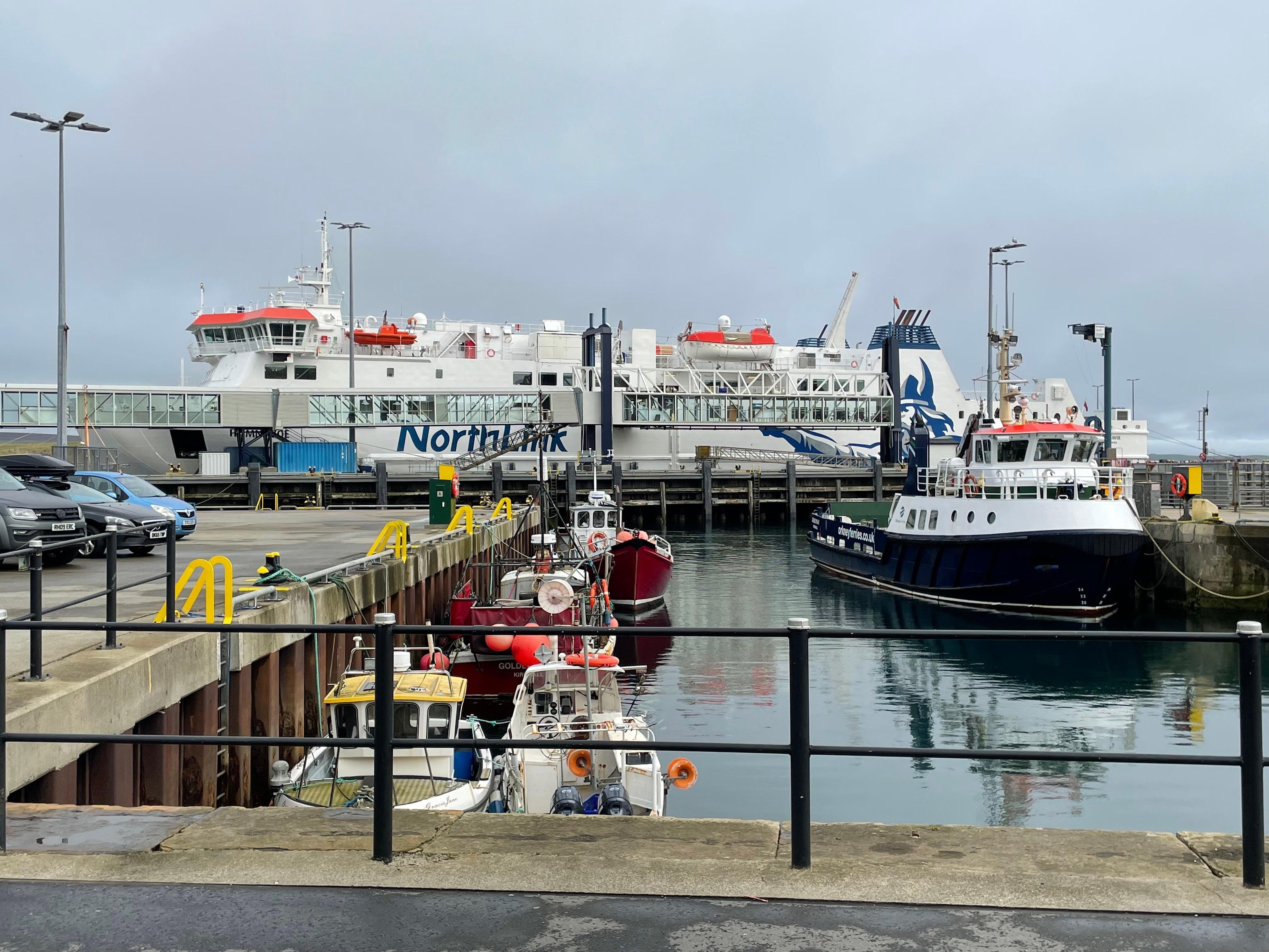 View to the ferry from immediately outside the hotel!