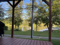 View of the river from the deck in front of the home.