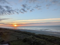 Sunrise seen from balcony.