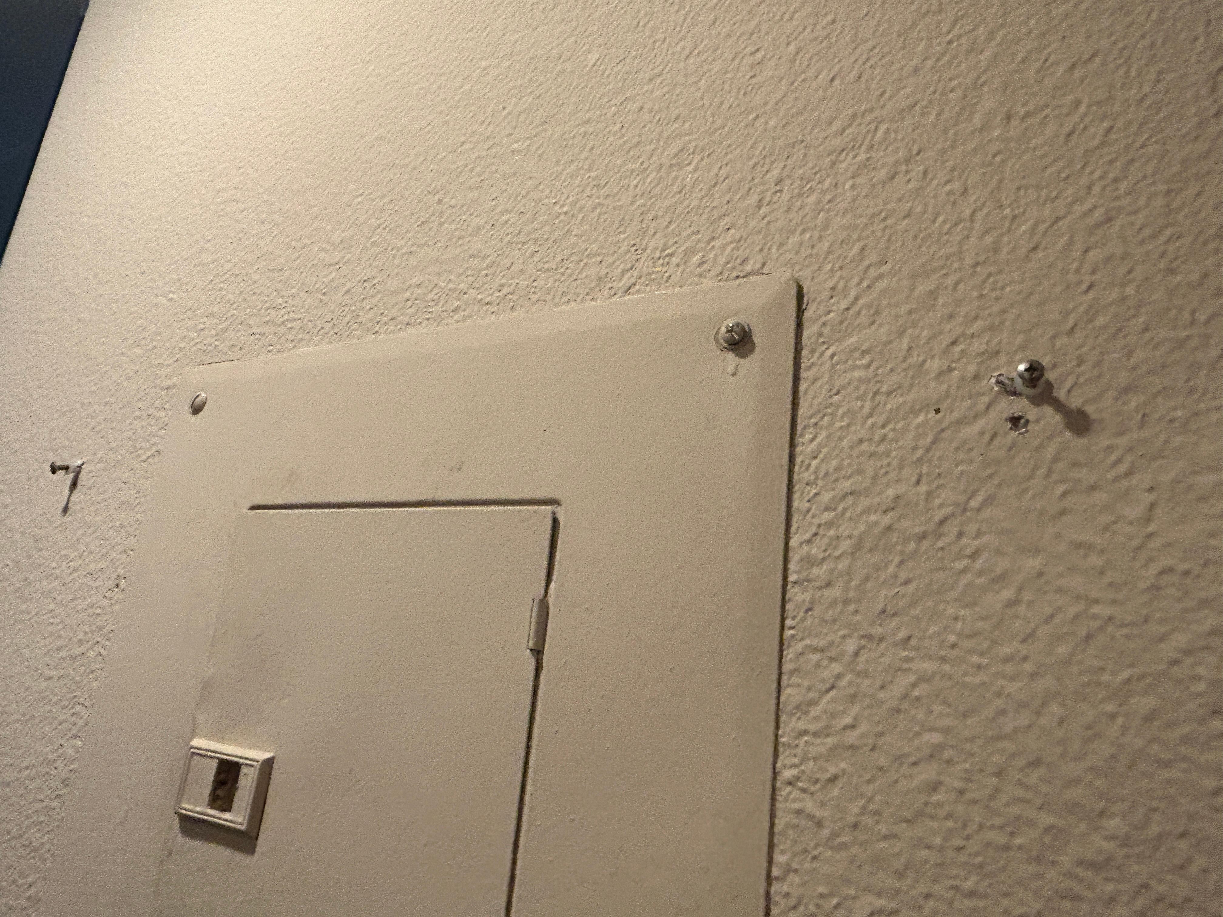Screws protruding from walls
