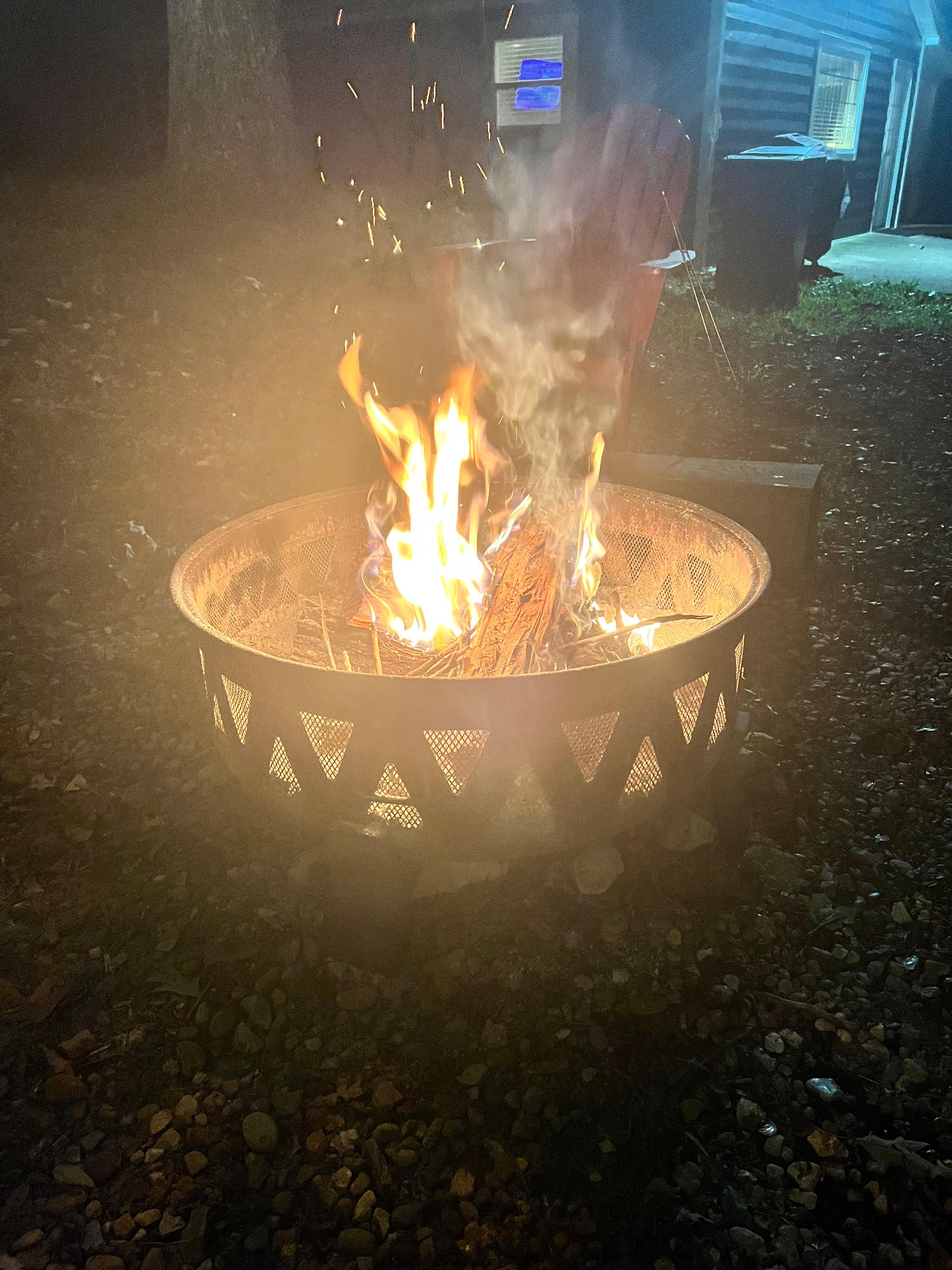 Fire pit outside
