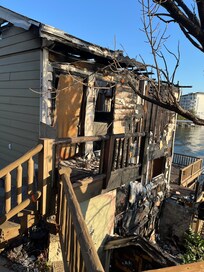 Burned property next door.