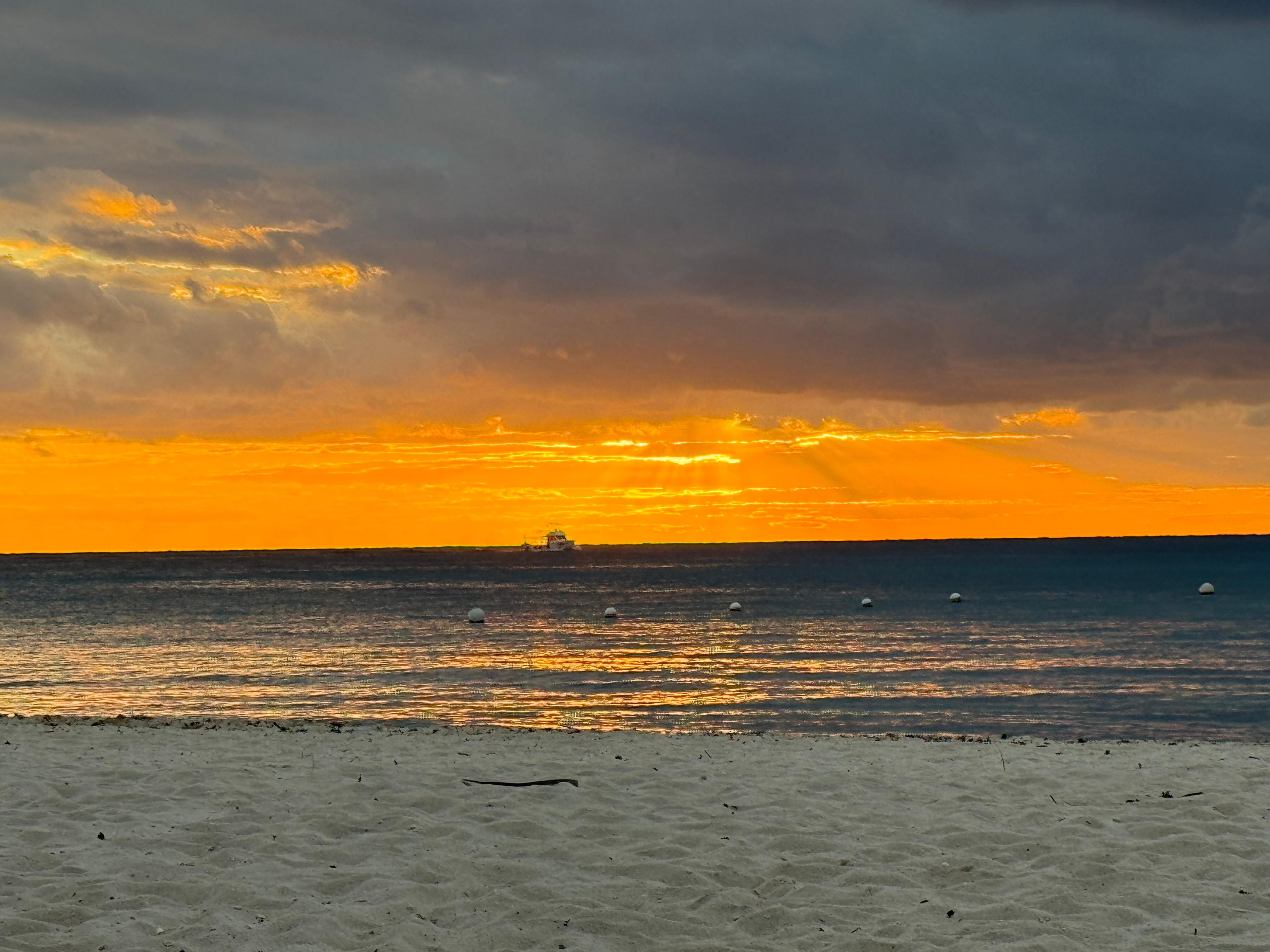 sunset from the beach