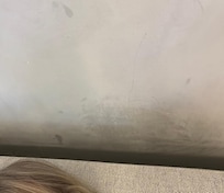 Wall behind couch