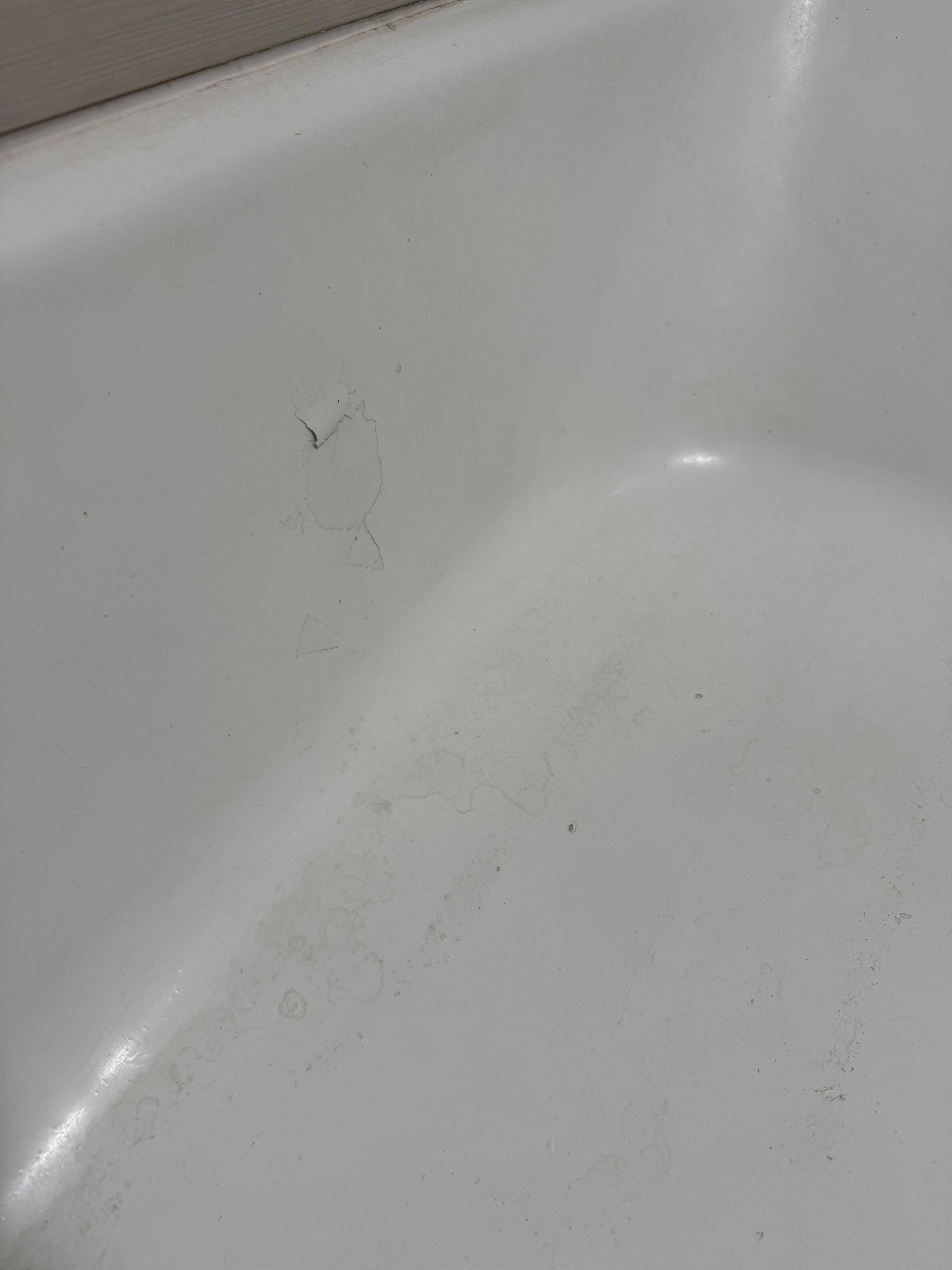 Bath tub peeling paint