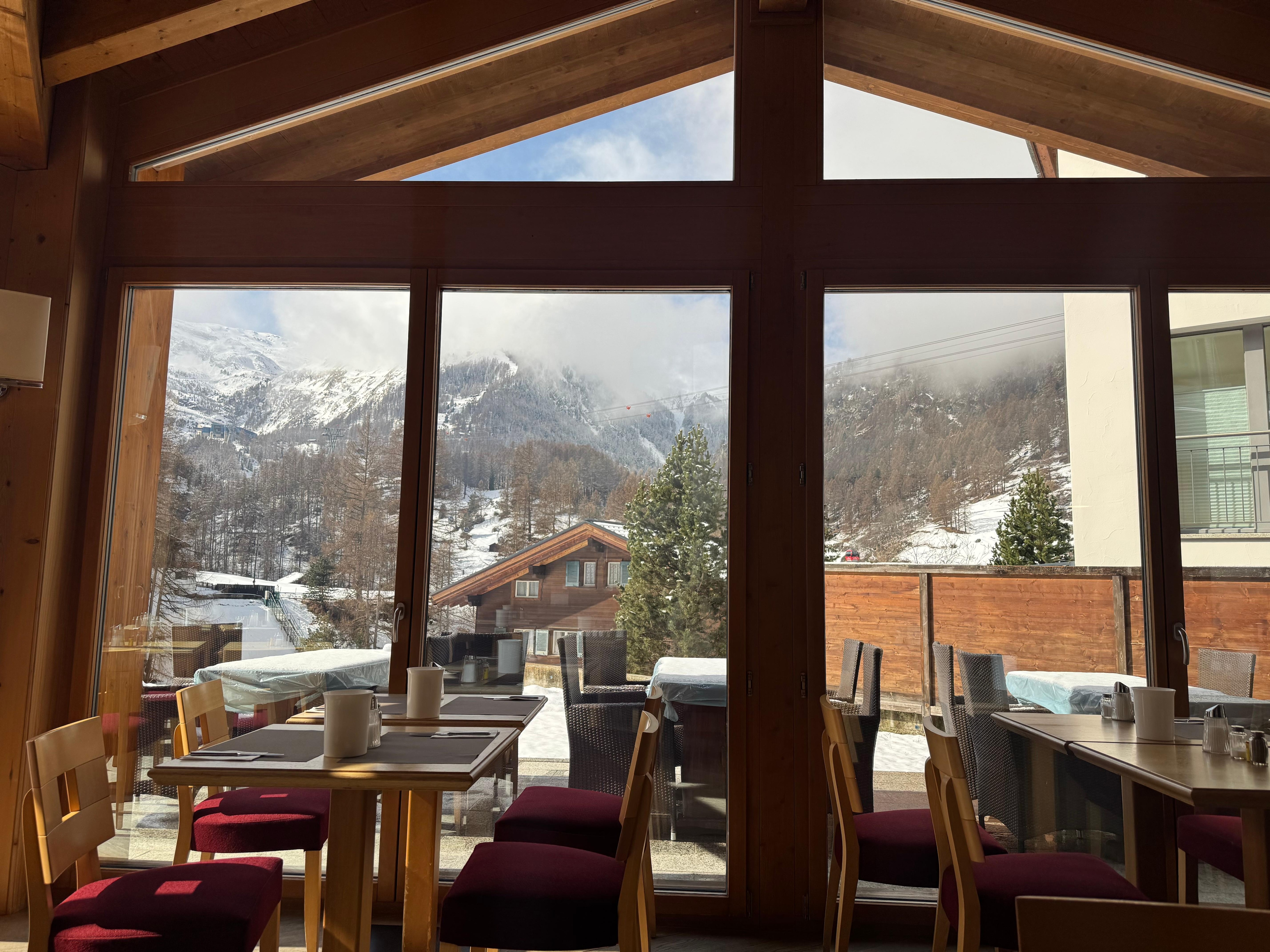 Mountain View from the breakfast area.