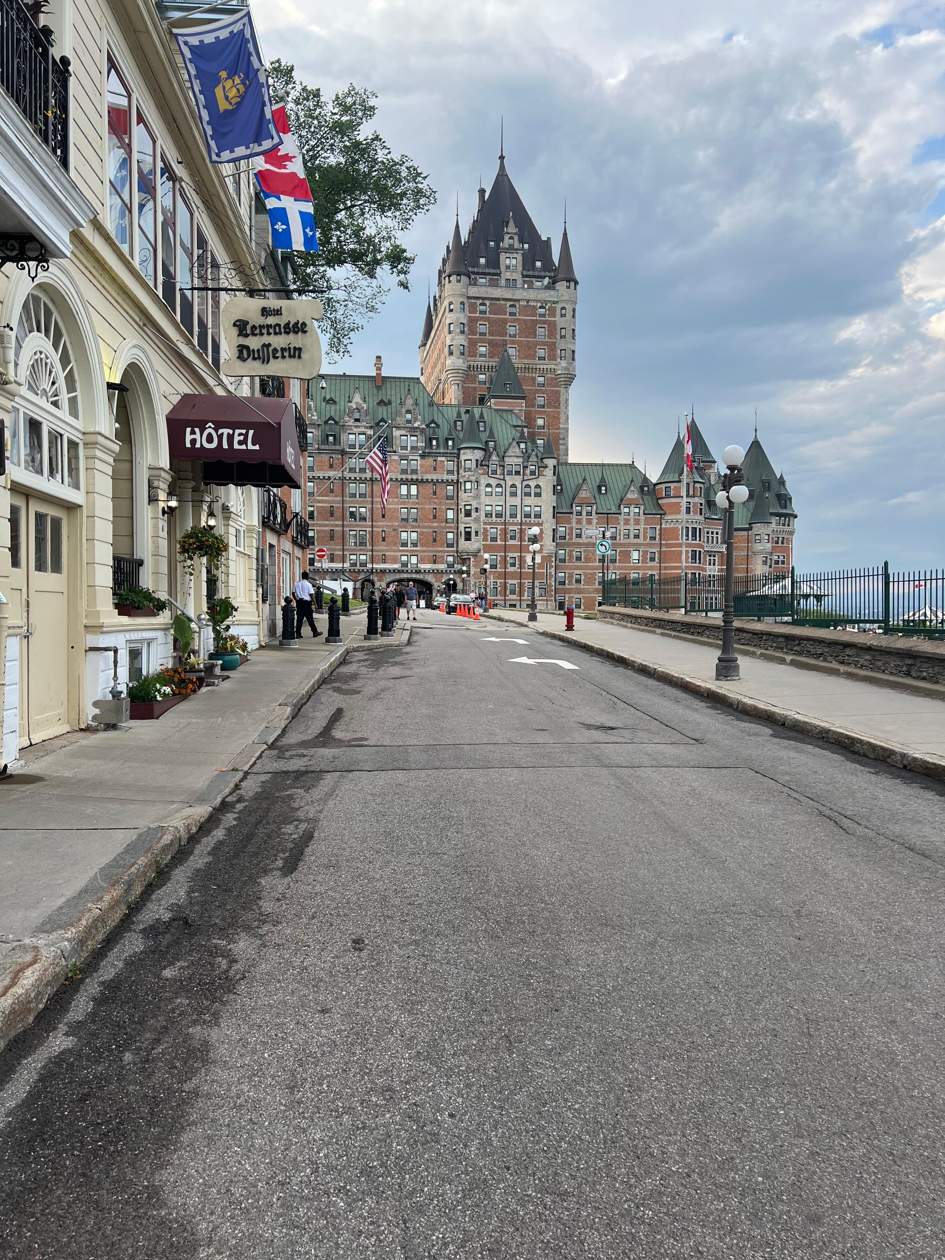 Our hotel with the Chateau Frontenac behind- perfect location!