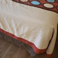 Bedspread stain & dirty