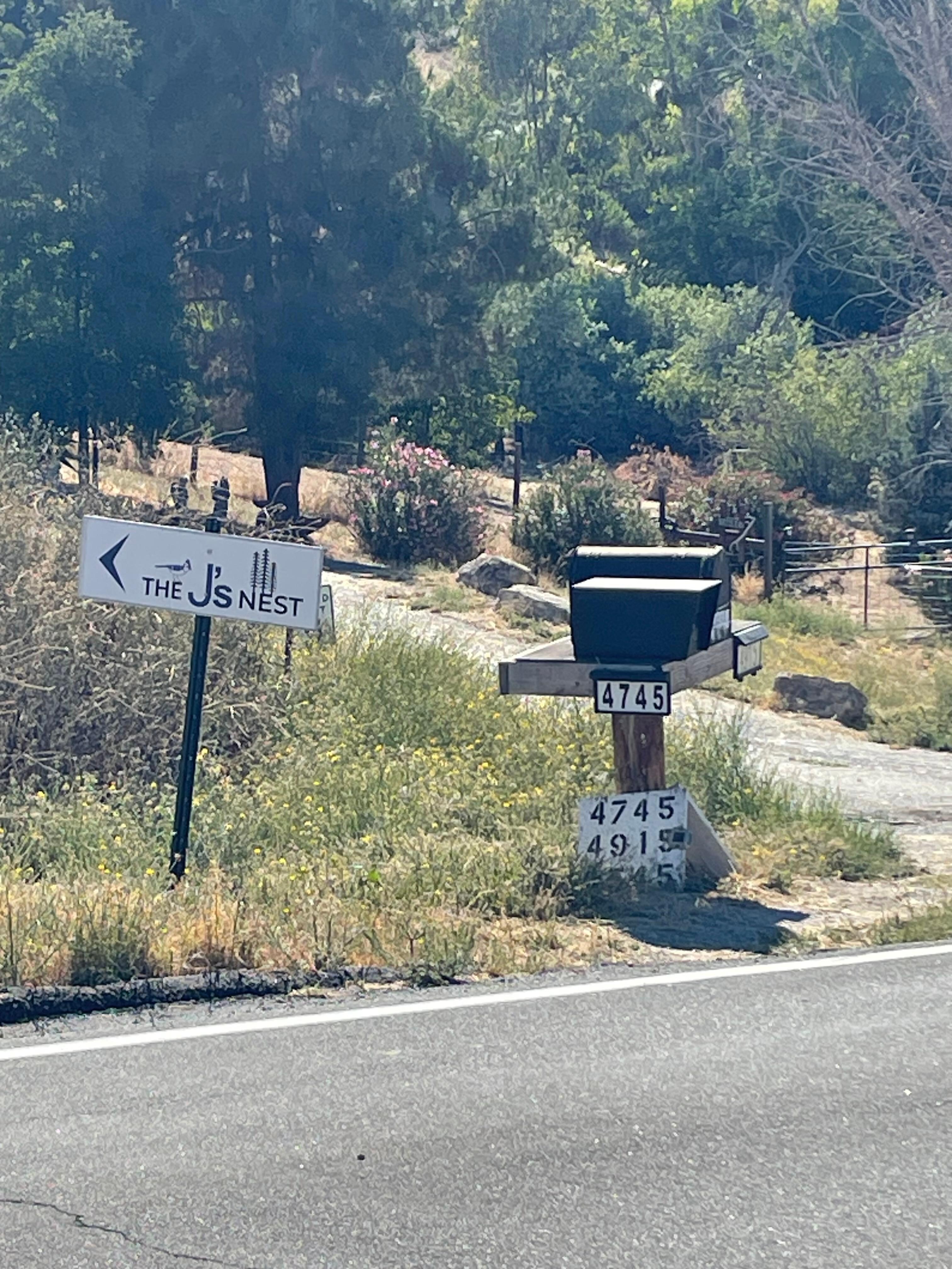 Signage on the main road