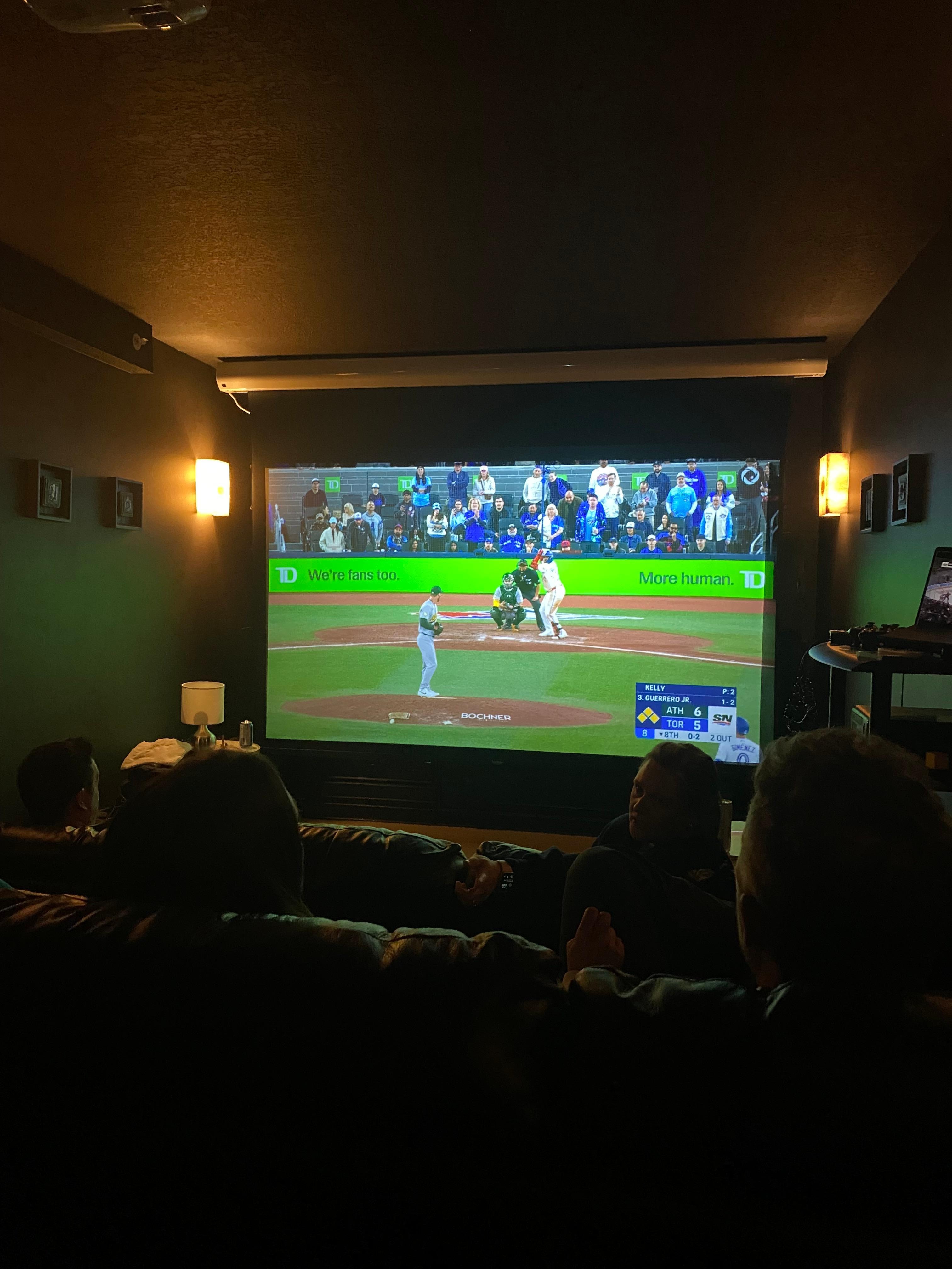 Bluejays on the big screen - Go Jays!