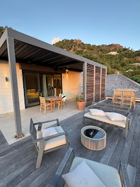 Terrace, view to studio