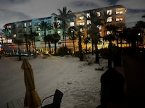 Night time stroll on the beach