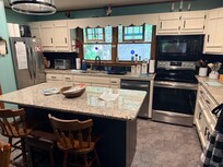 Beautiful kitchen and everything you need to cook from scratch.