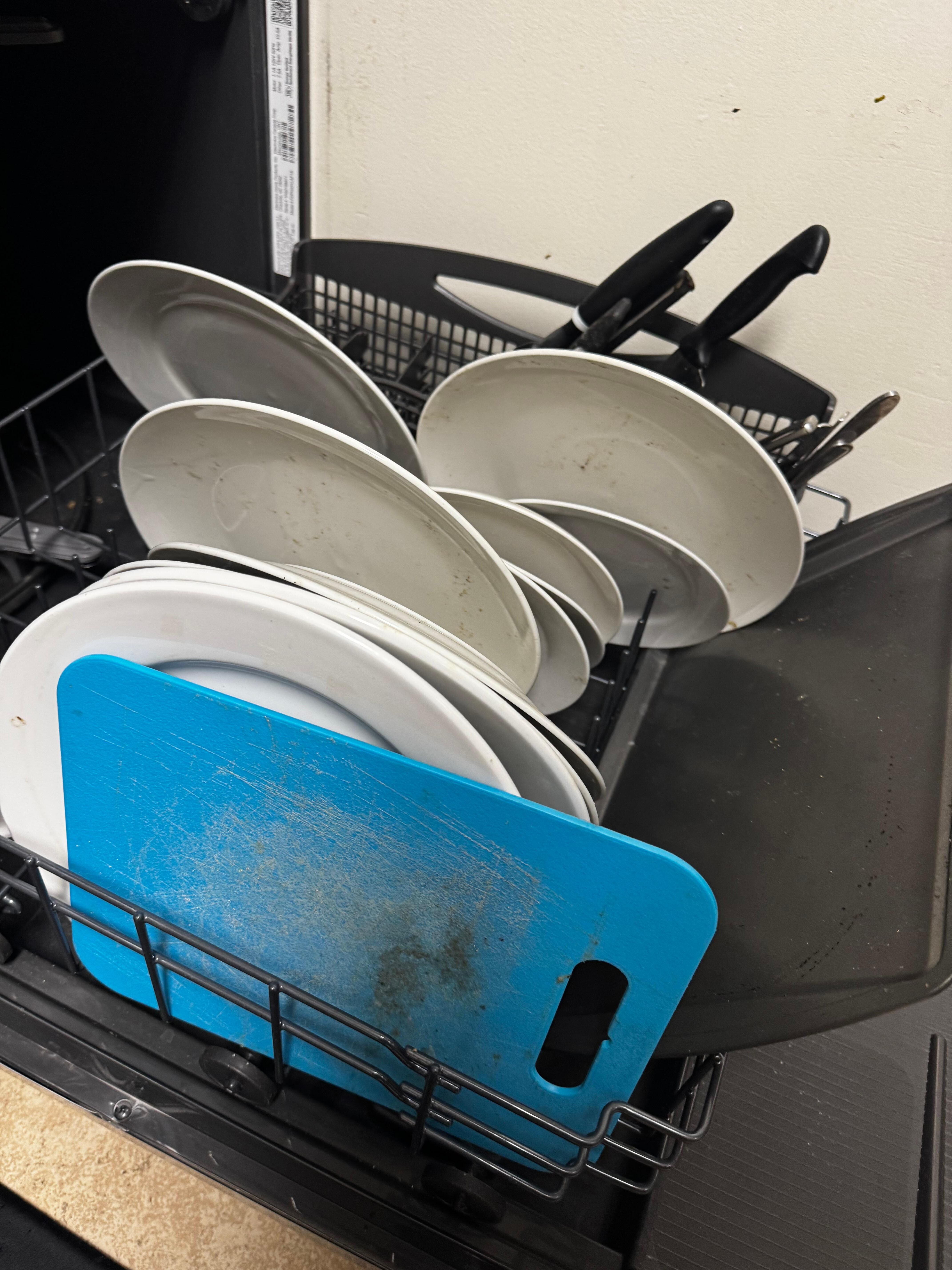 Dirty dishes with mold