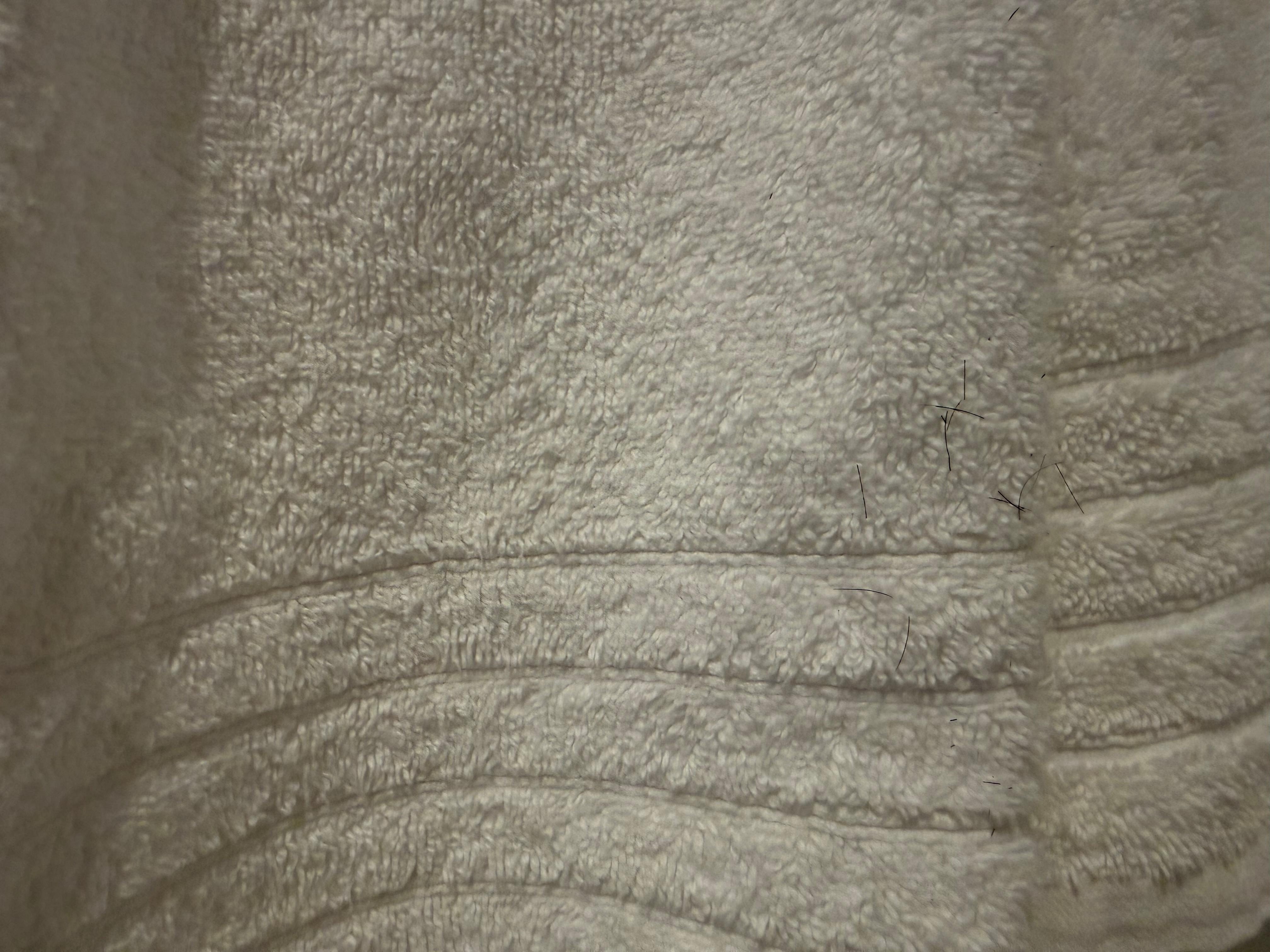 Hair all over in the towels 