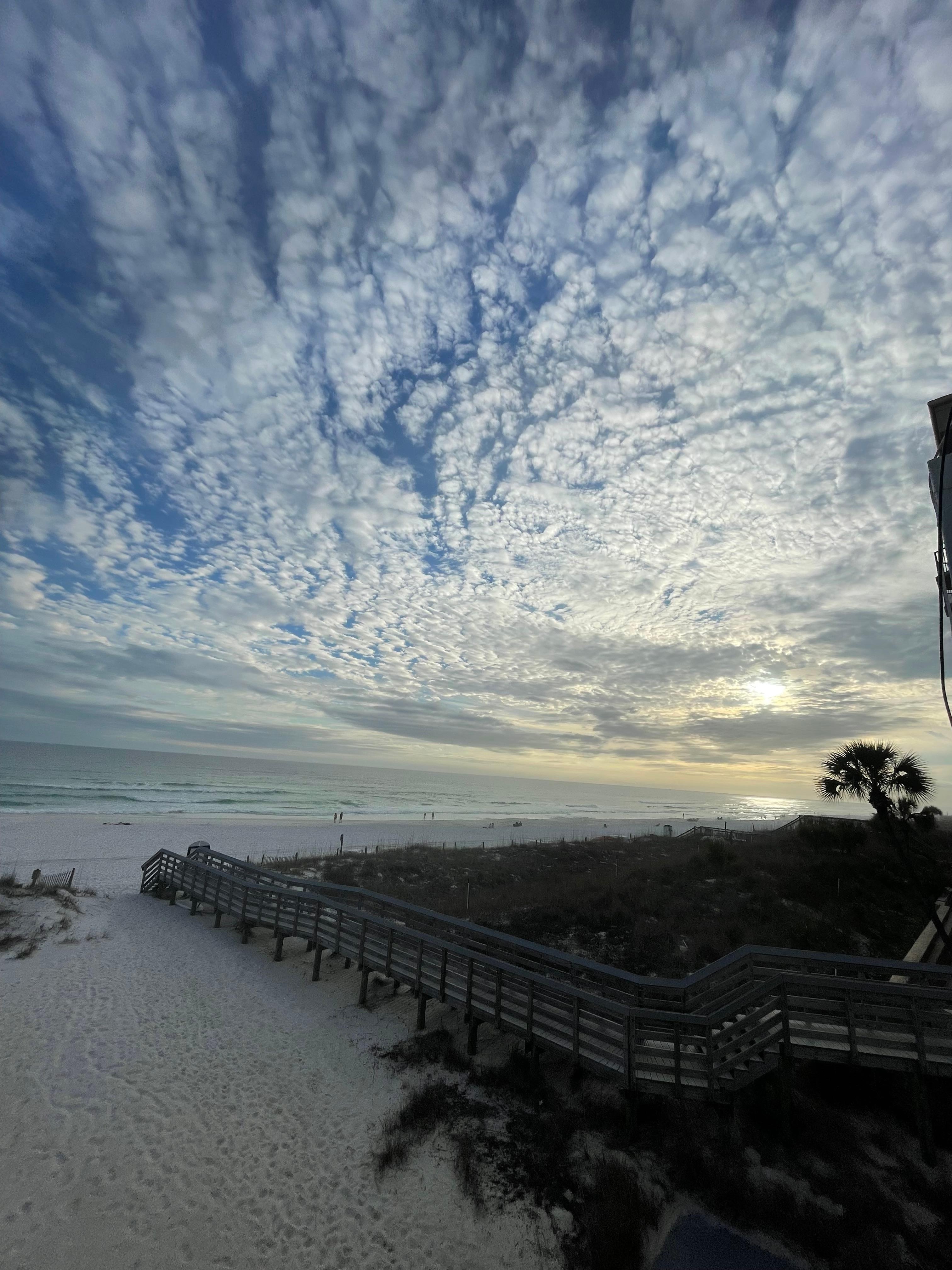 Beautiful sunset from balcony