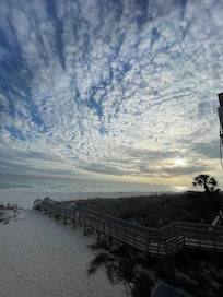 Beautiful sunset from balcony
