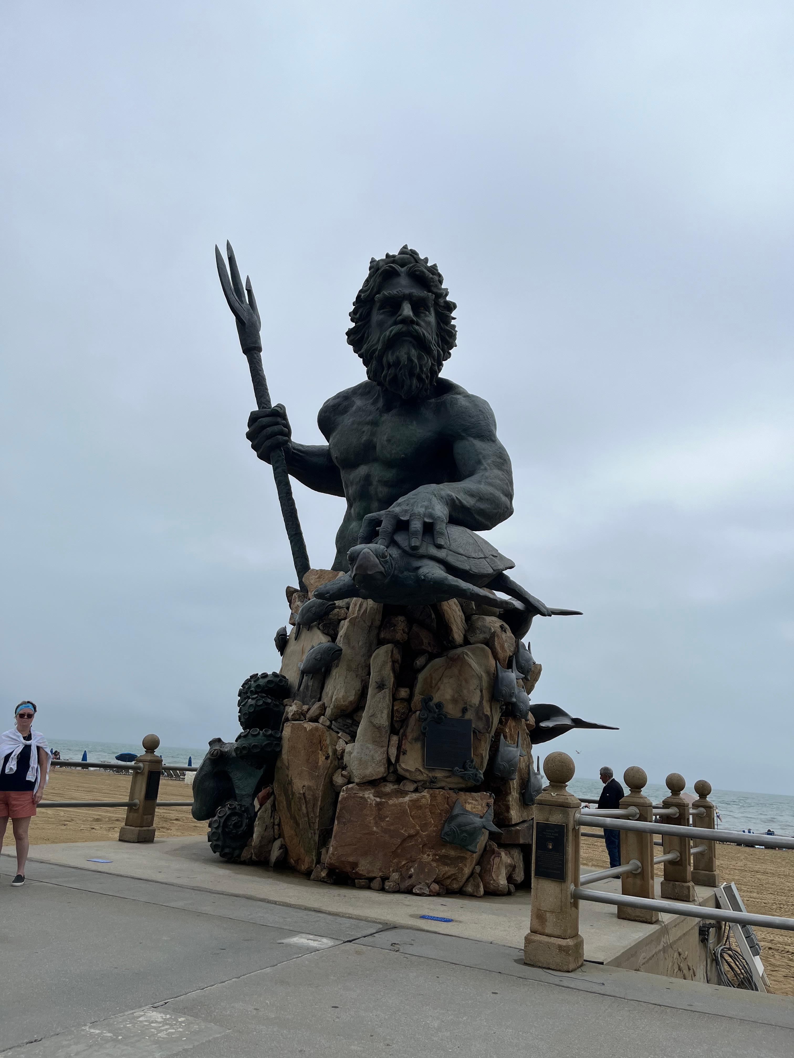 Neptune statue on the boardwalk