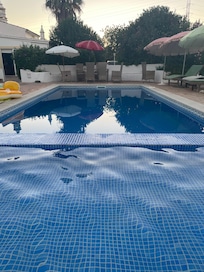 The pool at sunset.