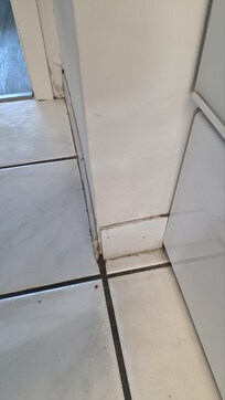 Grout used to be white...plenty of dirt on every floor corner