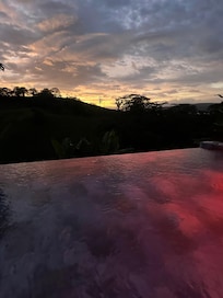 Sunset pool view