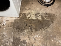 Water on ground around appliances