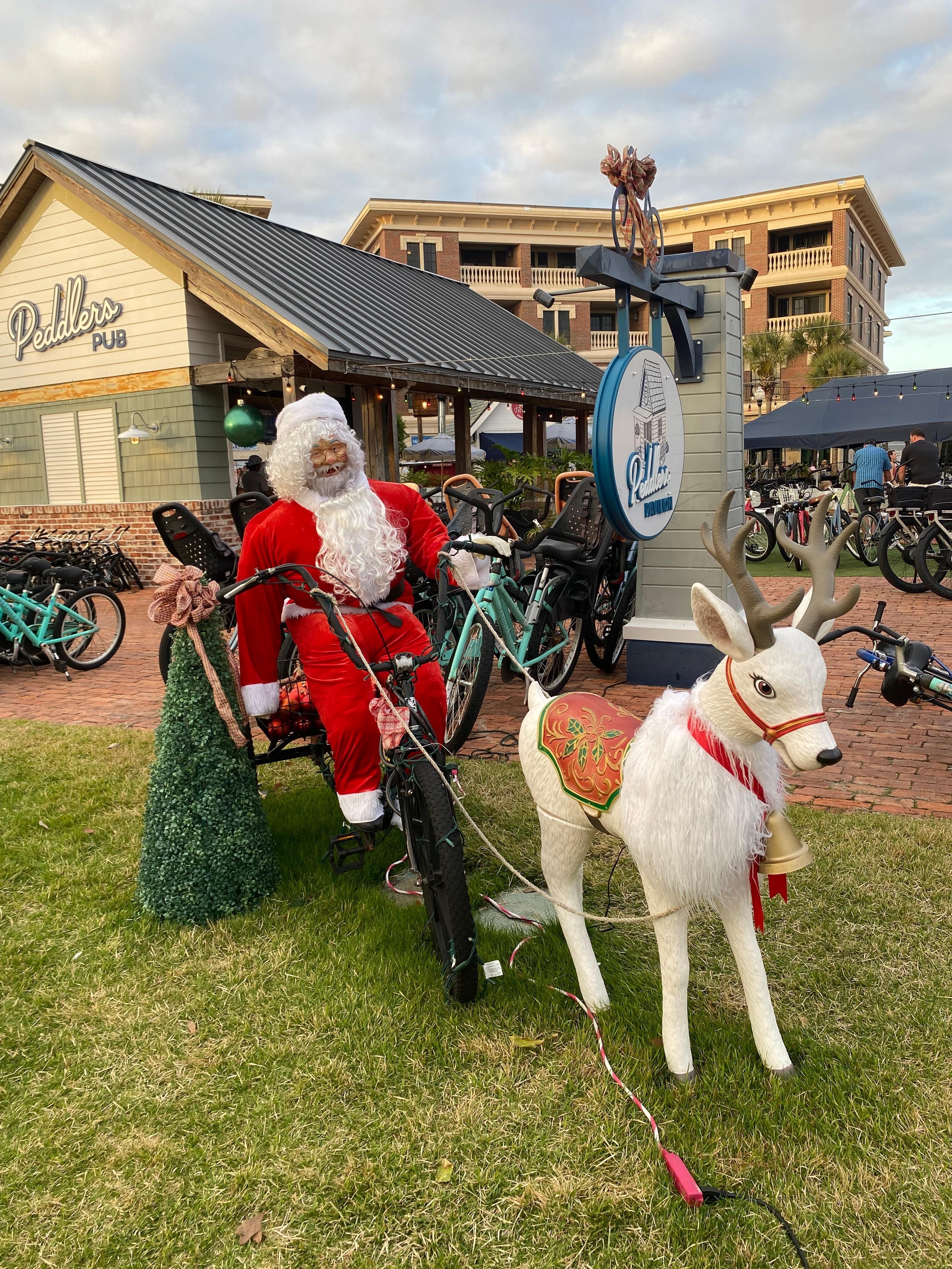 Santa came by bike here!