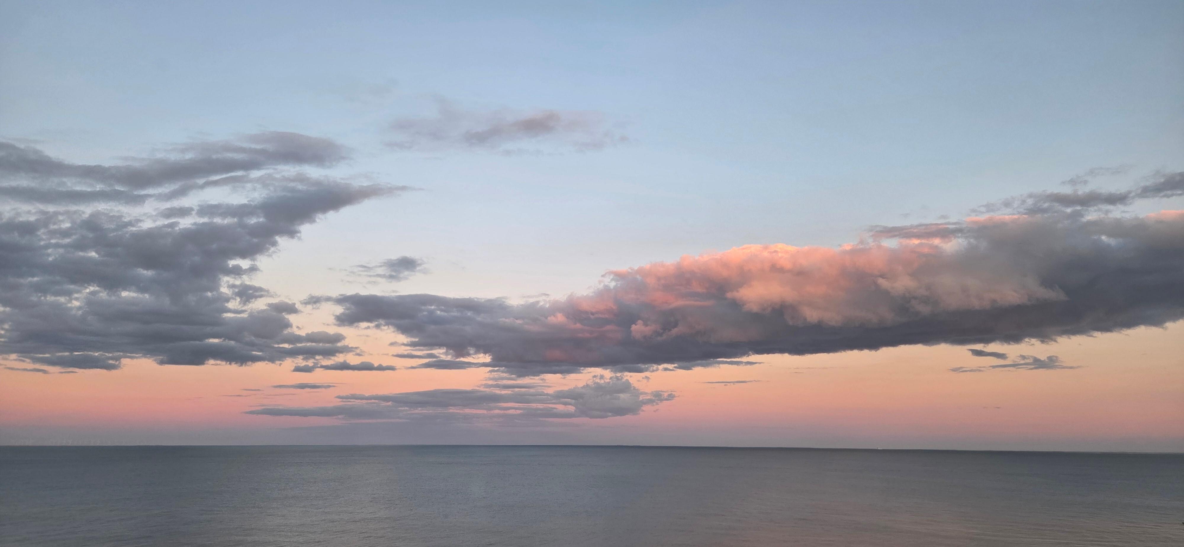 View of sunset from the kitchen window. 