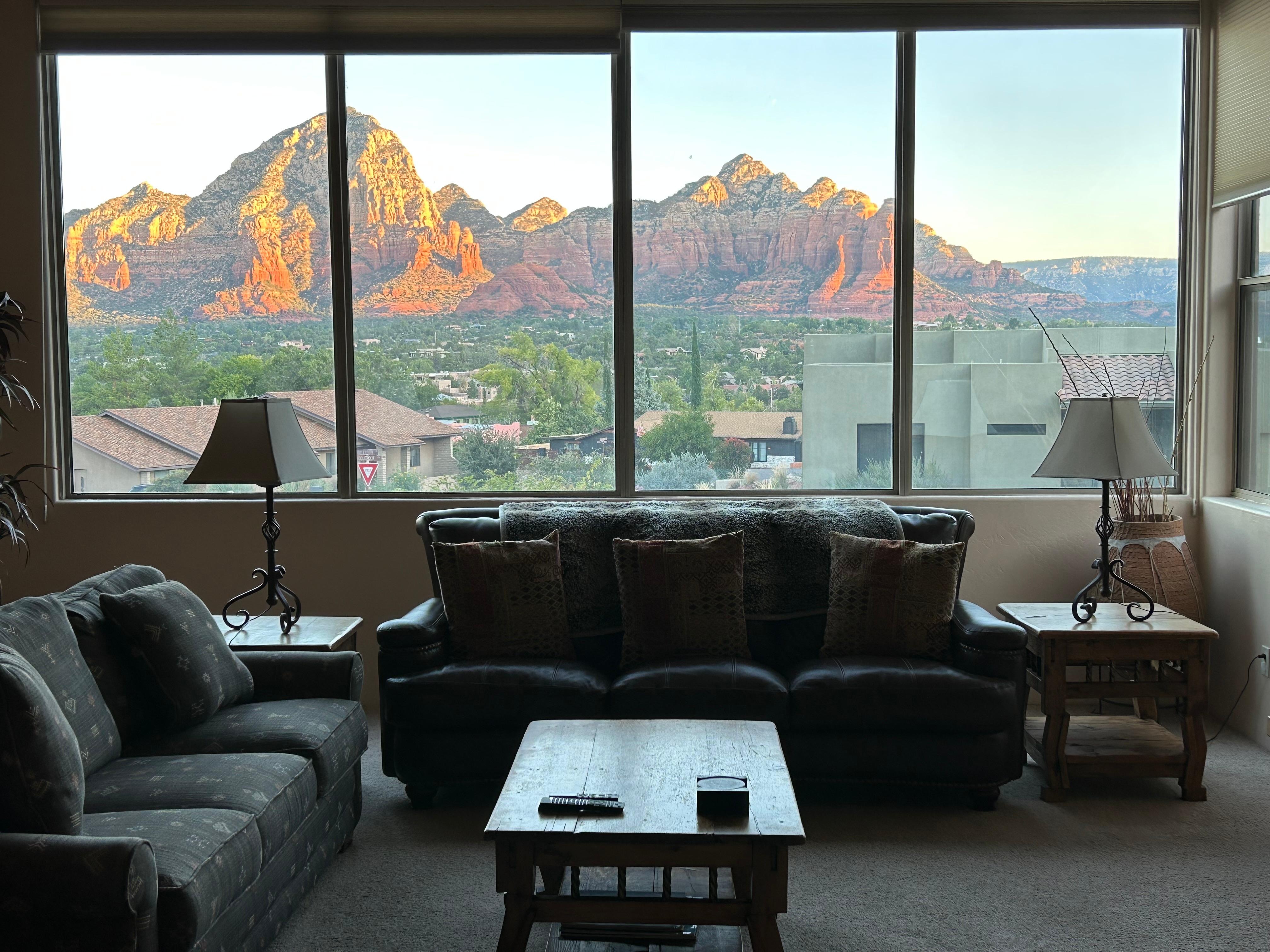 View in the morning from our living room. 