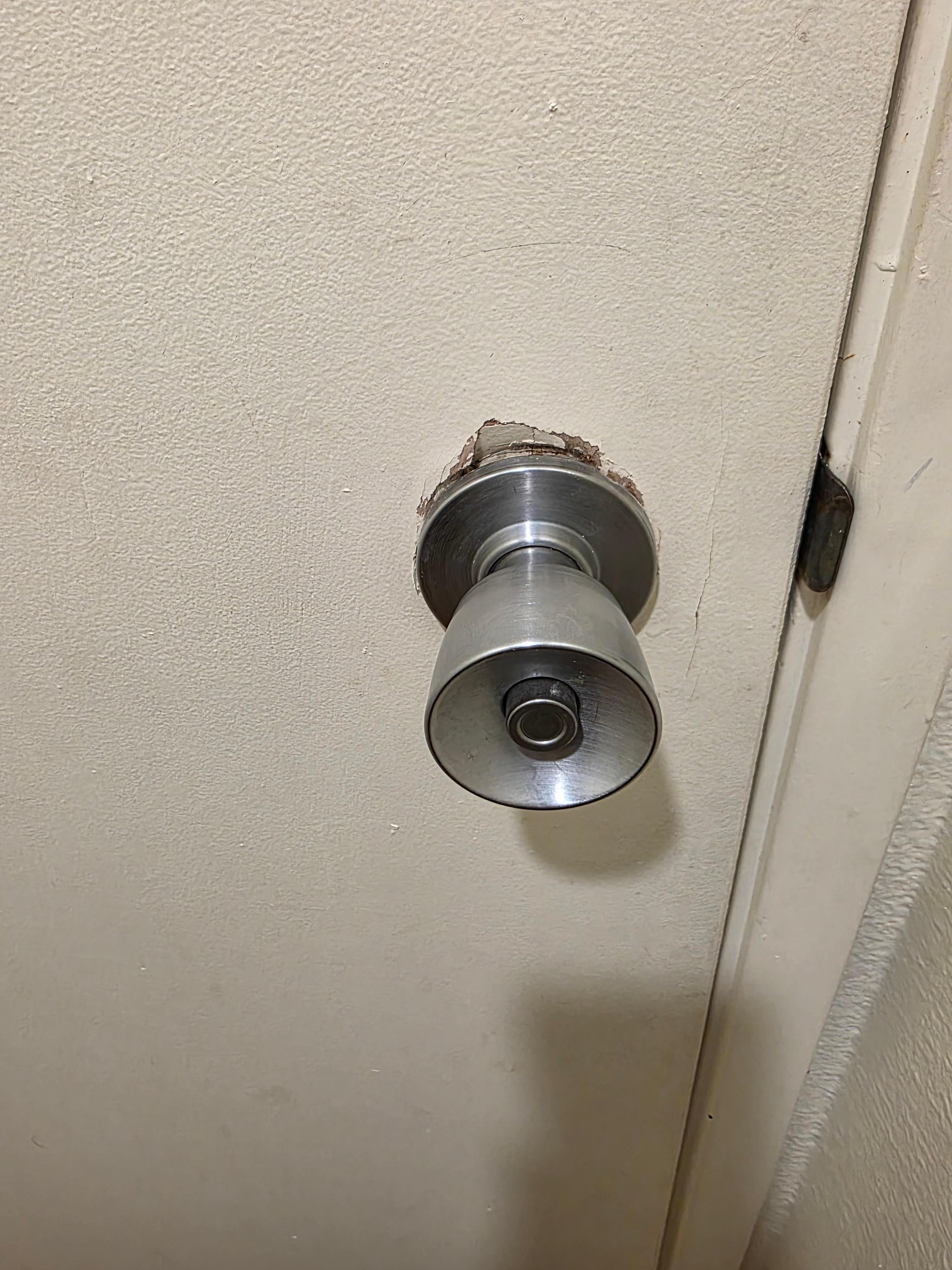 Broken bathroom doorknob