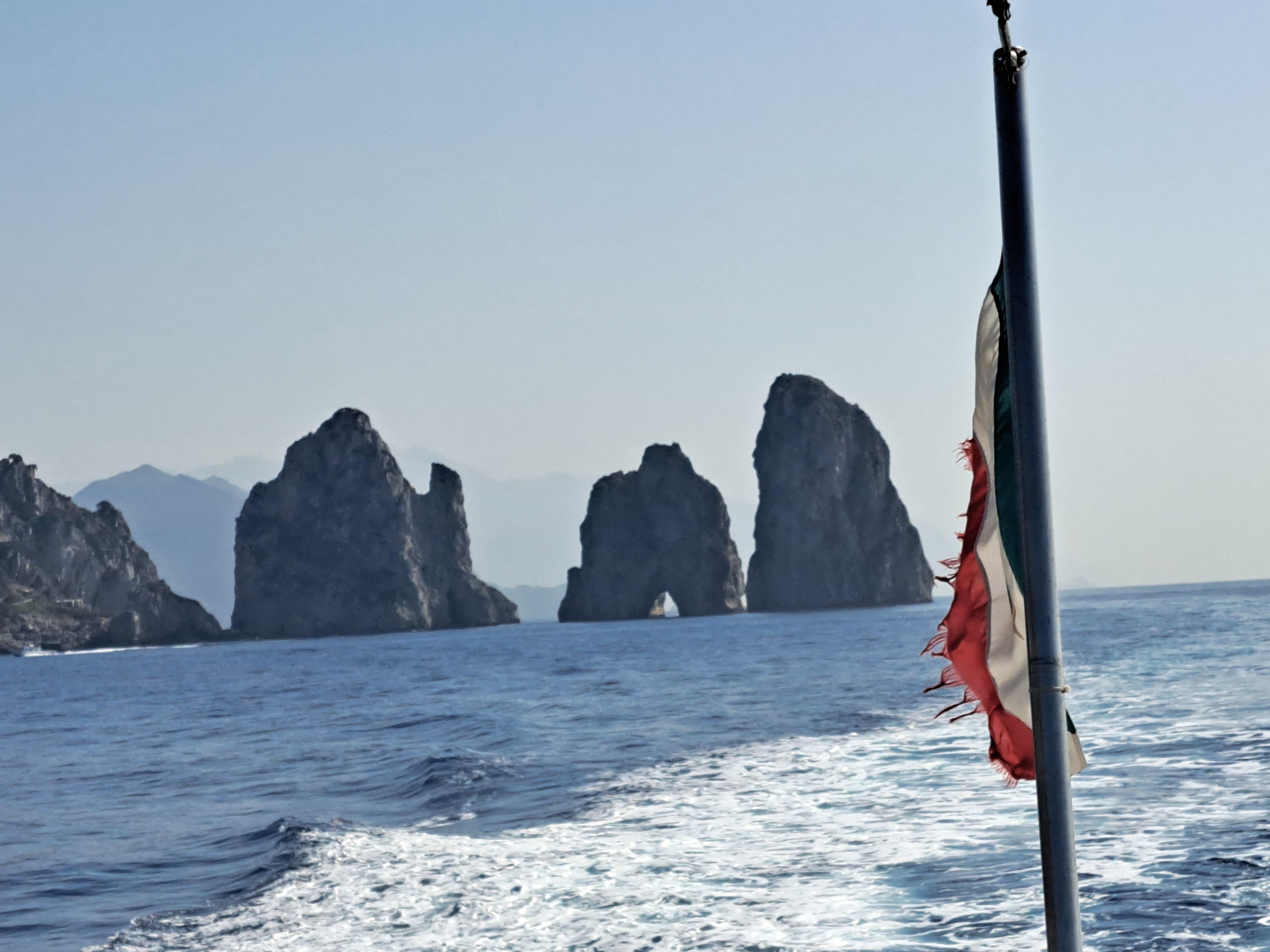 Sea tour from Amalfy , Coast to island Capri, Italy