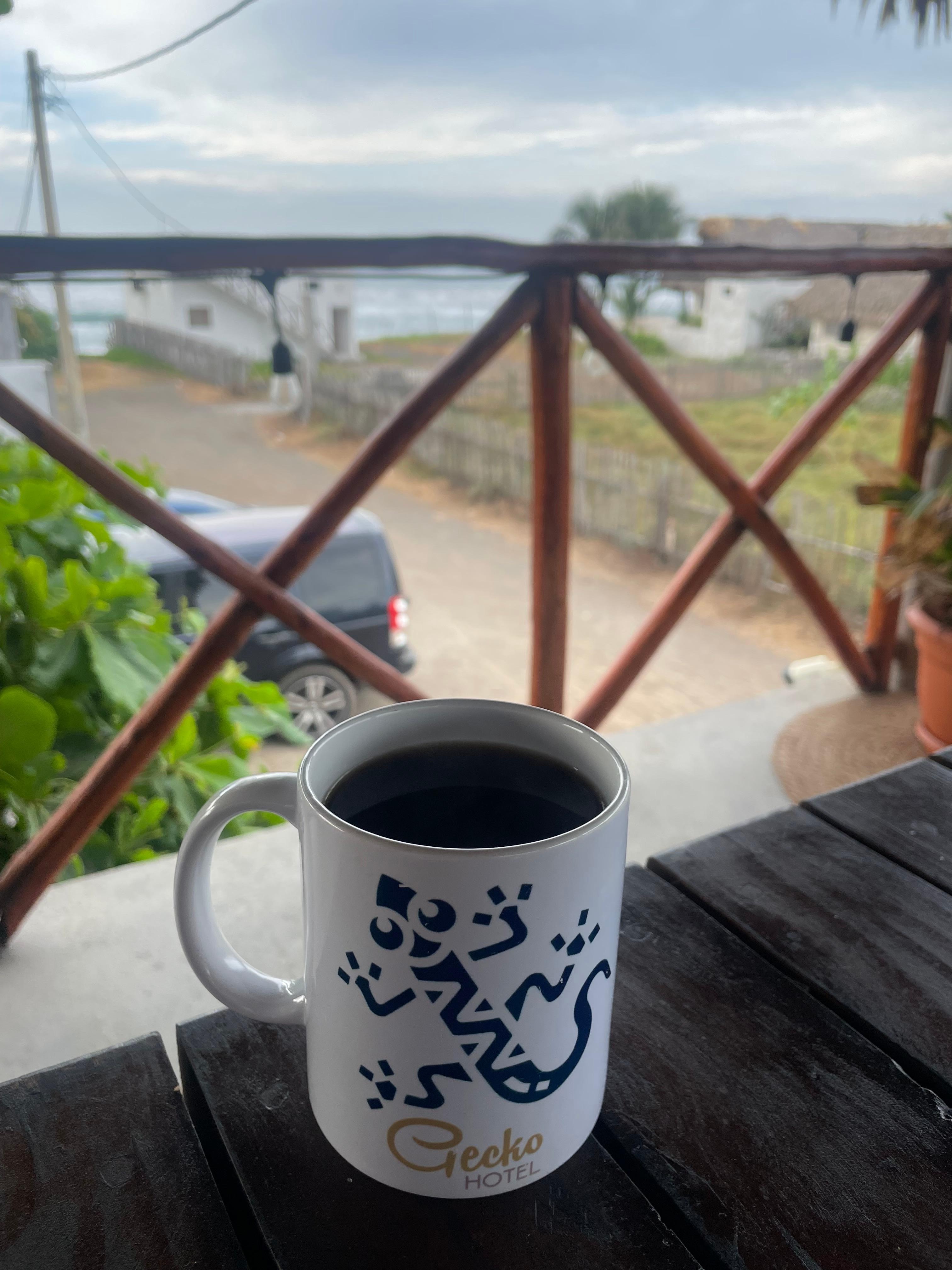 Coffee with a view. 