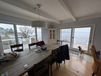 Interior views from many rooms -- this is the dining room. Dog friendly!
