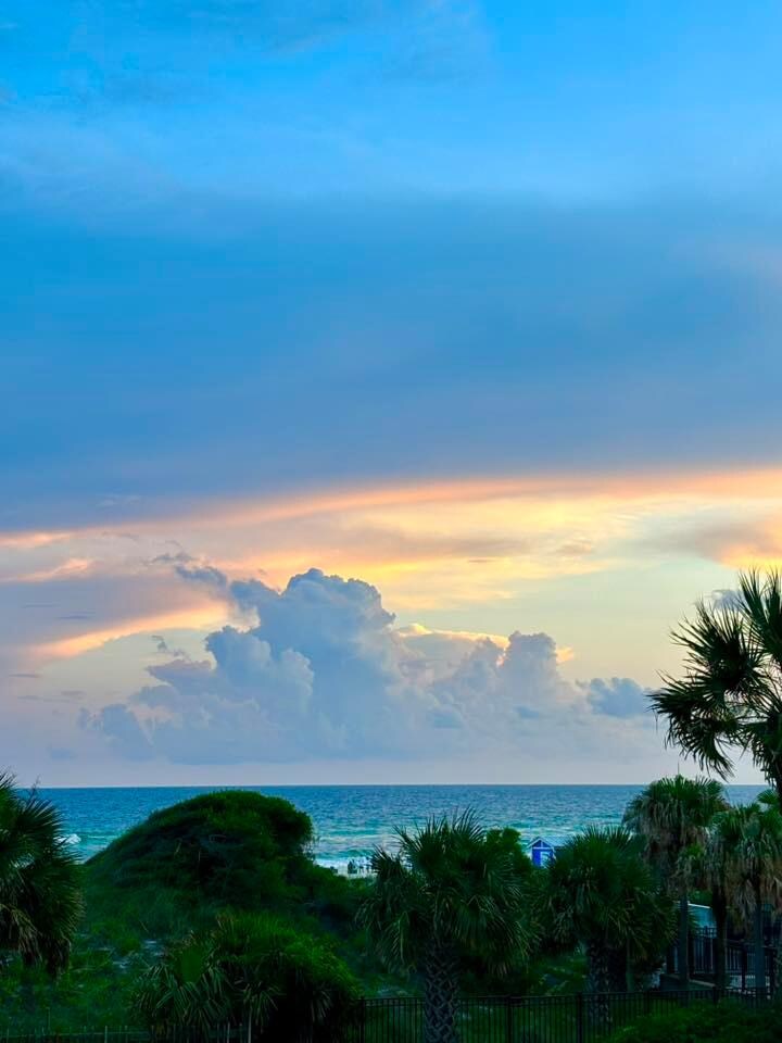 sunset view from the balcony