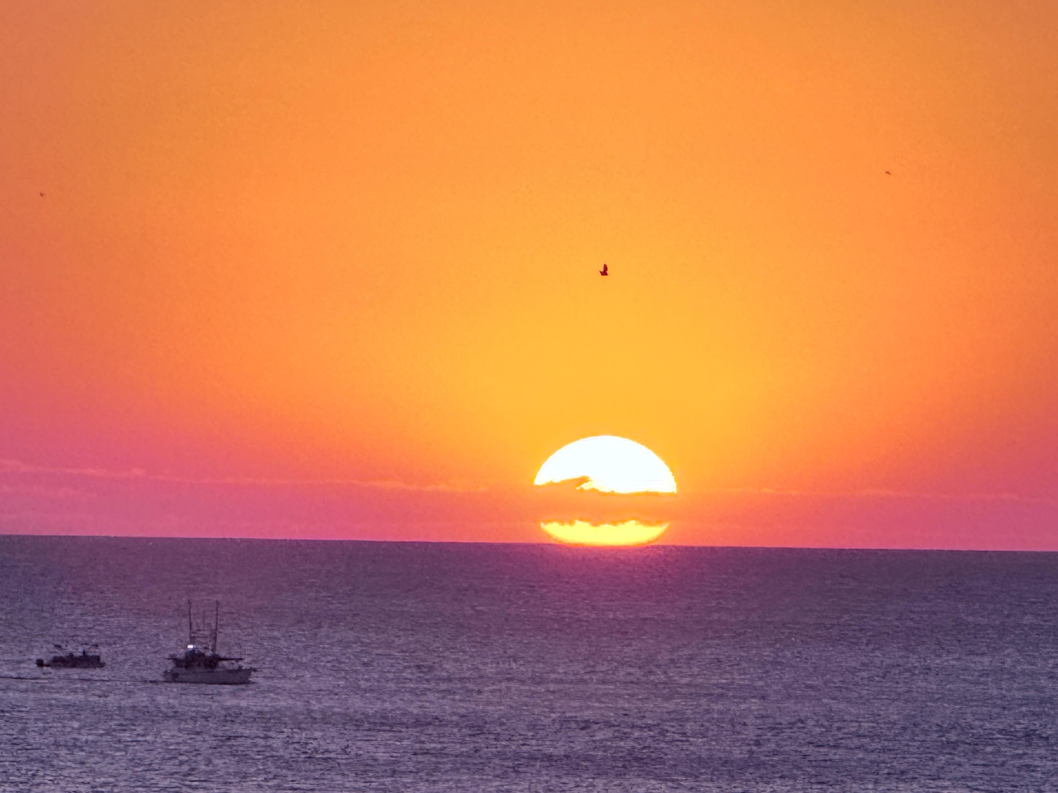 Sunset from our balcony.  