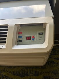 AC was on 60 (lowest temp) for two days in the room stayed at 80° day and night.