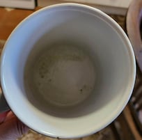 The mug has mould in it. Some of the pans also has mould. Wash all kitchen utensils before use.